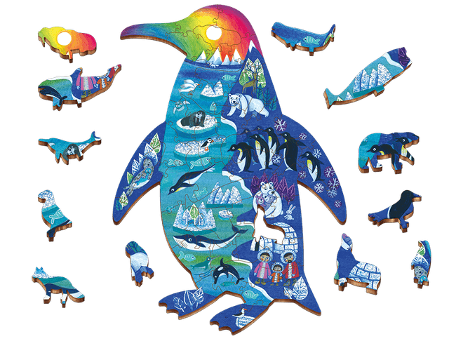 Puzzle din lemn - Polar Animals | Ludattica