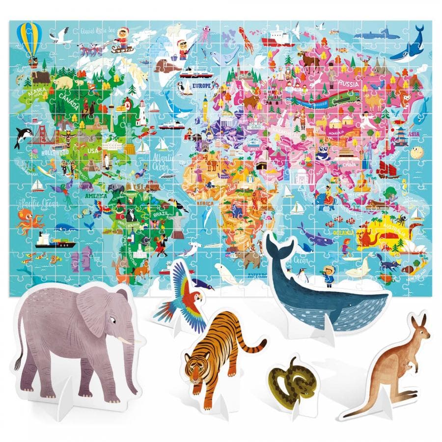 Puzzle educativ - World Tour | Headu