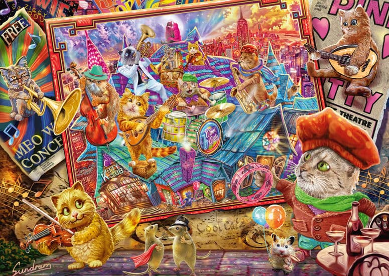 Puzzle 1000 piese - Steve Sundram - Cat Mania | Schmidt