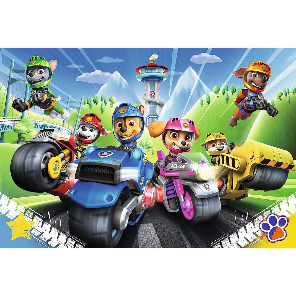 Puzzle 100 piese - Patrula Catelusilor - Catelusii pe motociclete | Trefl