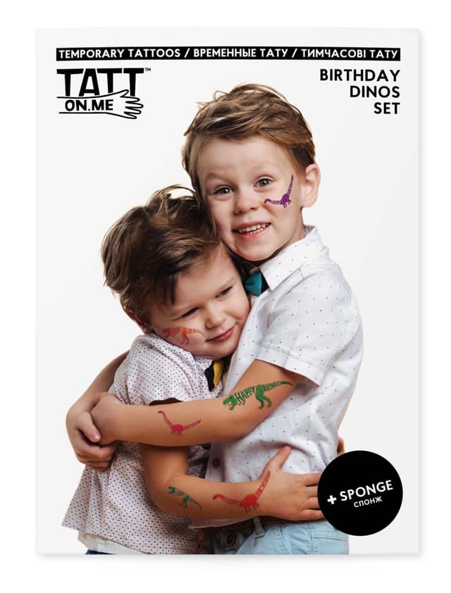 Tatuaje temporare - Birthday Dinos | Tatton.me