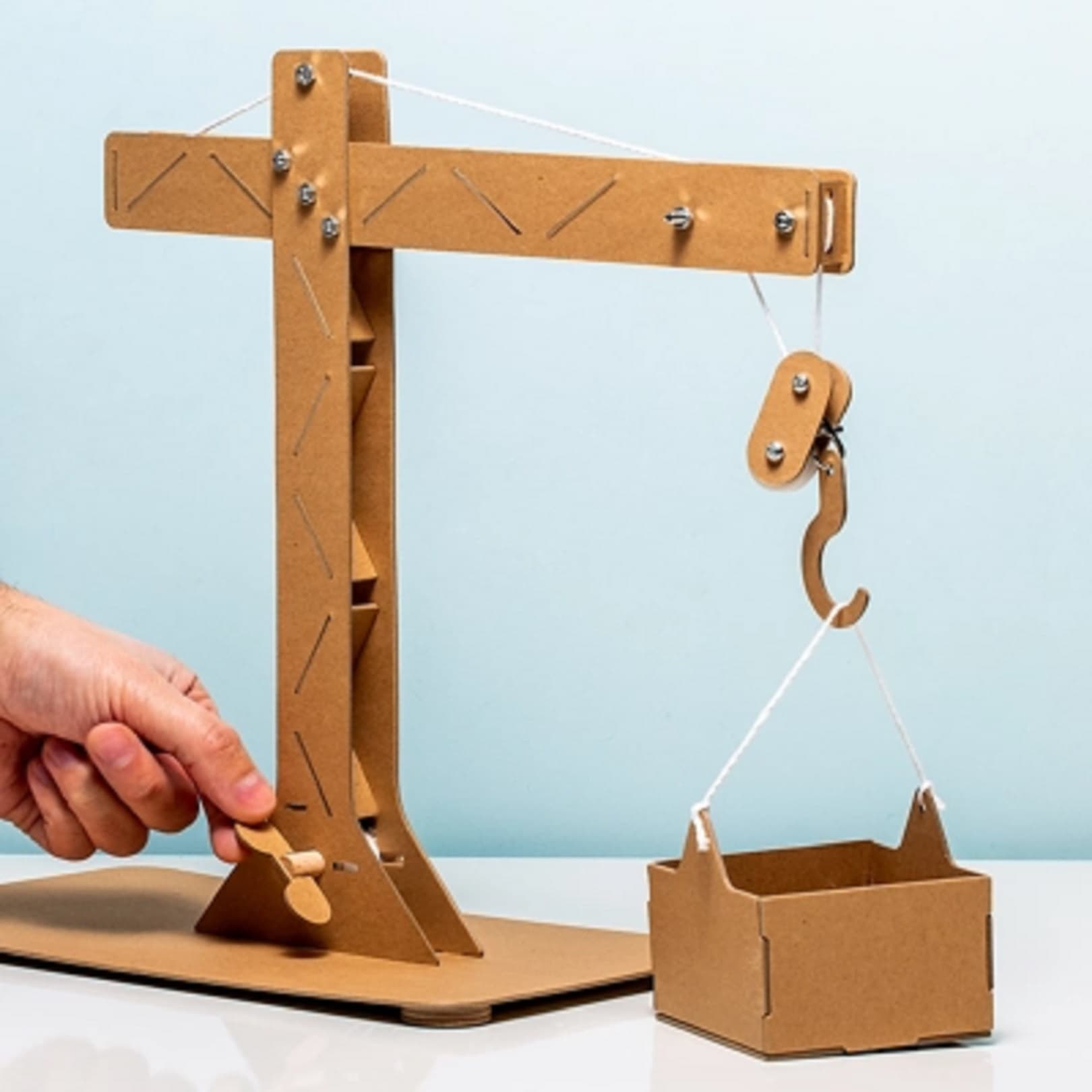 Kit de constructie - Newton's Lab Pulley Crane | Kikkerland