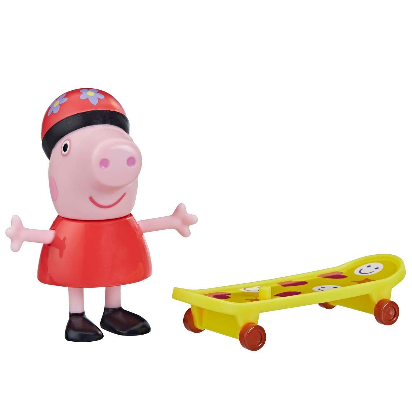Figurina - Peppa Pig cu skateboard  | Hasbro