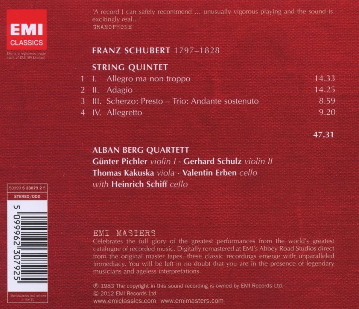 Schubert: String Quintet | Franz Schubert, Alban Berg Quartett, Heinrich Schiff