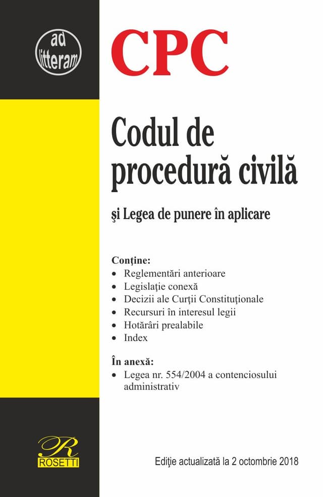 Codul de procedura civila 2018 |