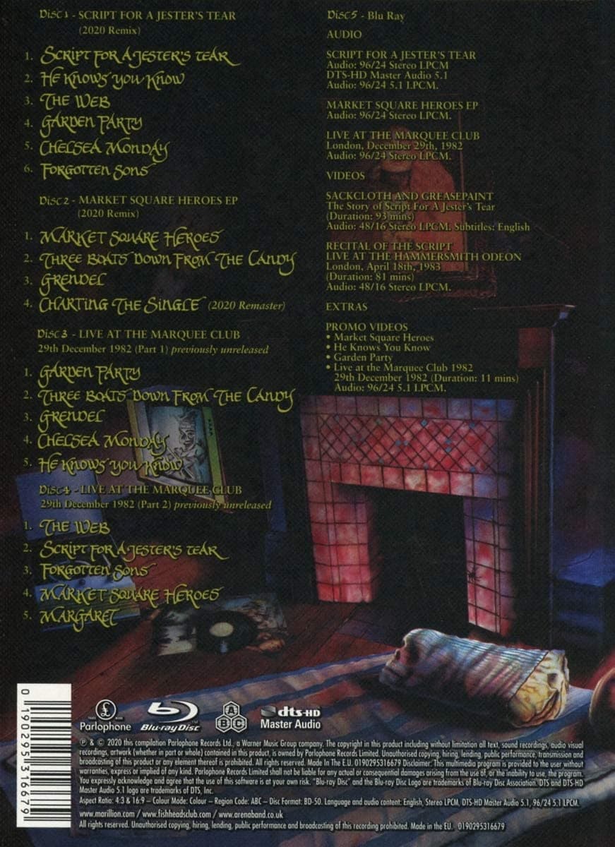 Script For A Jester's Tear (Limited Deluxe Edition 4CD+BD) | Marillion