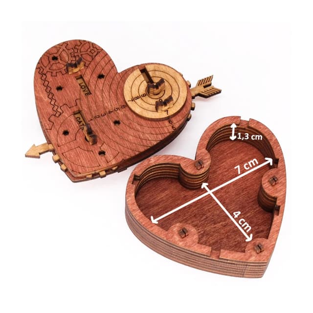 Puzzle mecanic - Tin Woodman's Heart. A mechanical box with a code lock | iDventure