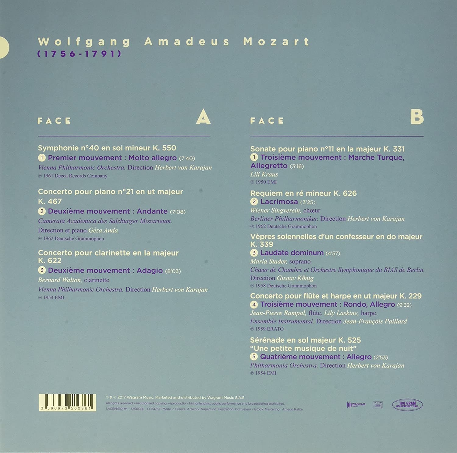 Les Chefs D'Oeuvres De Wolfgang Amadeus Mozart | Various Artists