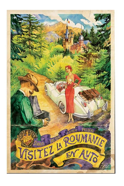 Poster - Visitez la Roumanie en Auto | Atelier Trebo