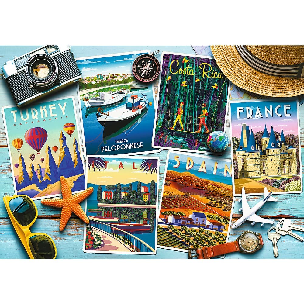 Puzzle 1000 piese - Carti postale | Trefl