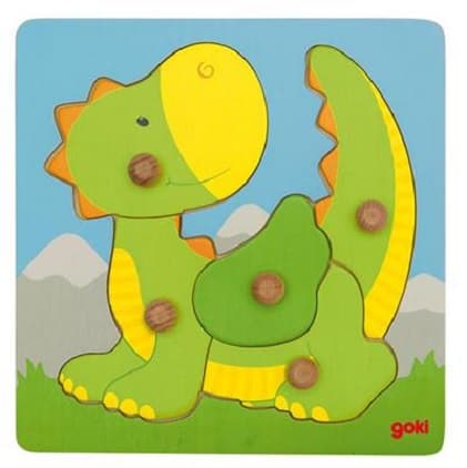 Puzzle din lemn - Lift-out Dragon | Goki
