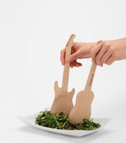 Set linguri salata in forma de chitara | Kikkerland