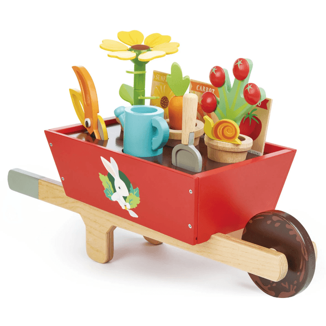 Jucarie din lemn - Garden Wheelbarrow | Tender Leaf Toys