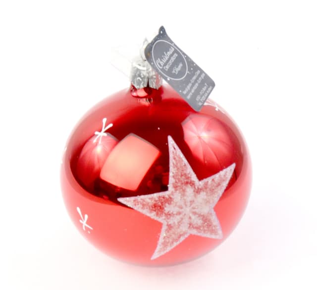 Glob de Craciun - Decoris Star Red Bauble, 8cm | Kaemingk