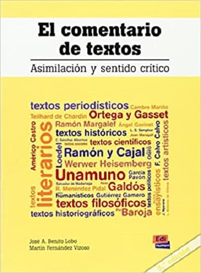 El comentario de textos |  Martín Fernández Vizoso, José Antonio Benito Lobo