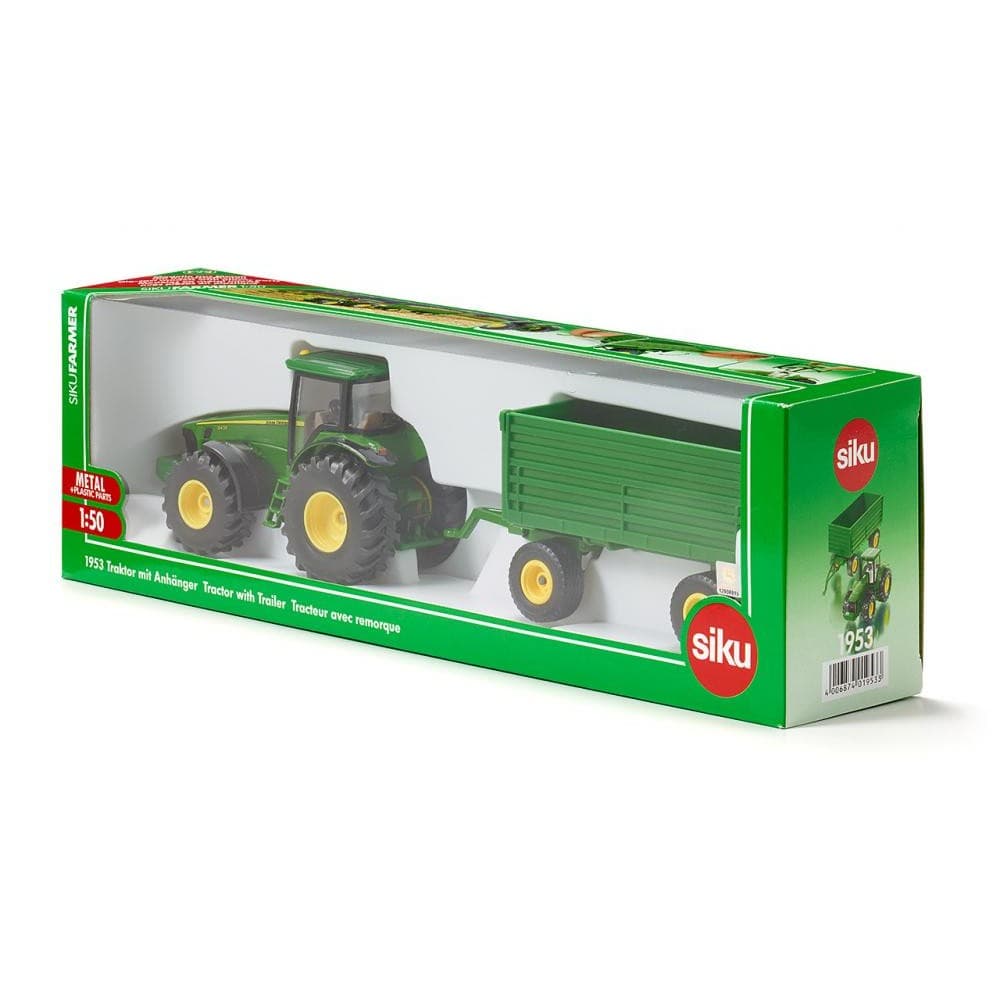 Jucarie - Tractor John Deere cu remorca | Siku