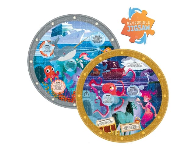 Puzzle 208 piese - Children's Reversible Jigsaws - Ocean Creatures | Boxer Gifts