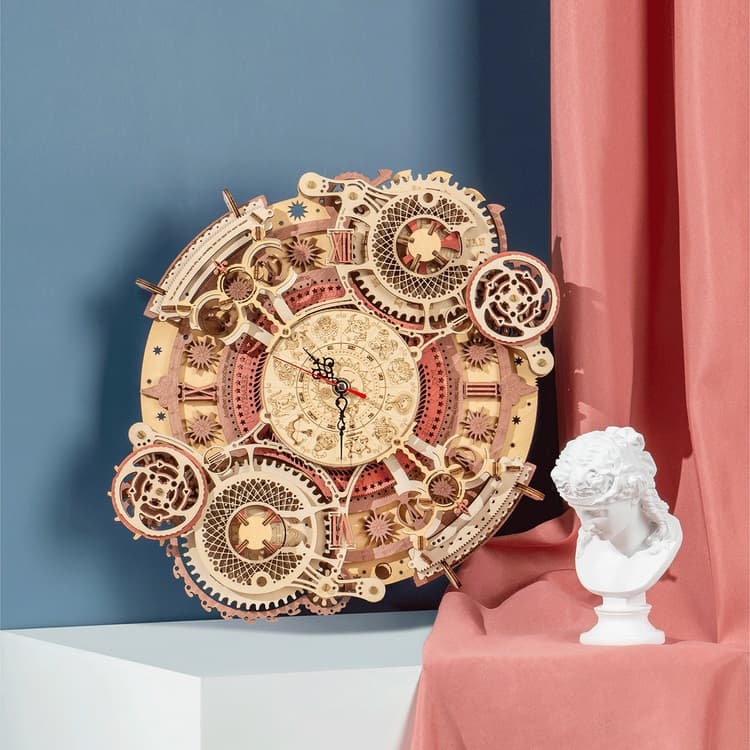 Puzzle mecanic - Ceas de perete Zodiac | Robotime