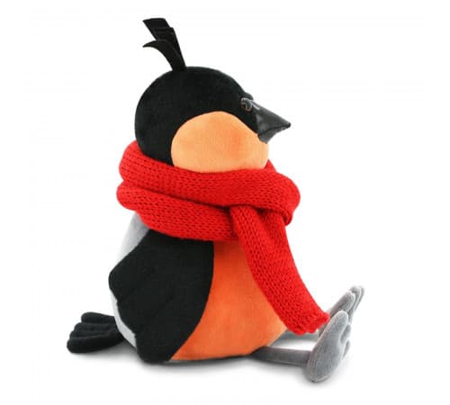 Jucarie de plus - Bob the Bullfinch - Red Scarf | Orange Toys