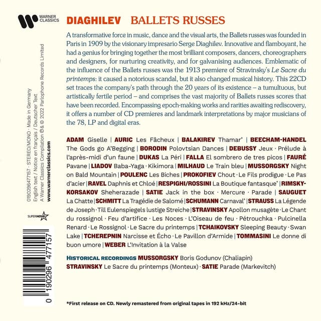 Diaghilev - Ballets Russes (22xCD) | Various Artists