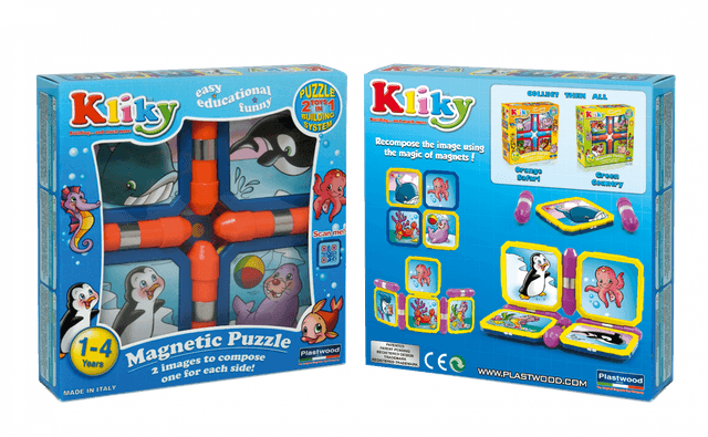 Set magnetic pentru bebelusi Kliky - Animale marine | Supermag