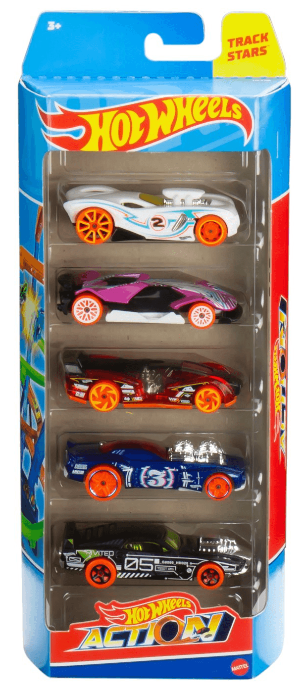 Set 5 masini - Hot Wheels - Action | Mattel