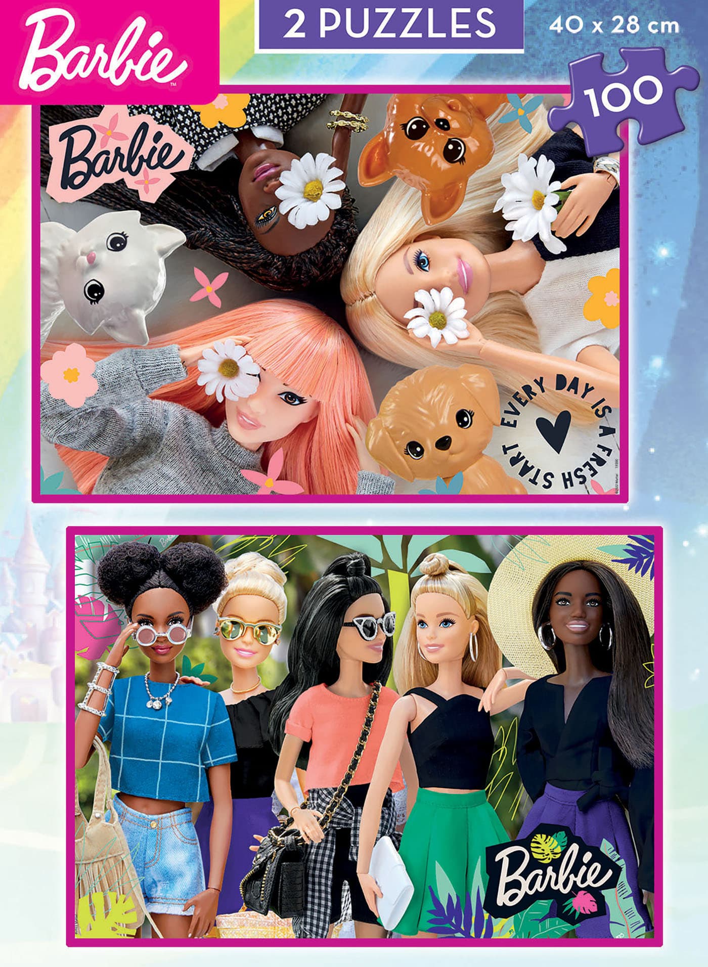 Puzzle 2x100 piese - Barbie | Educa