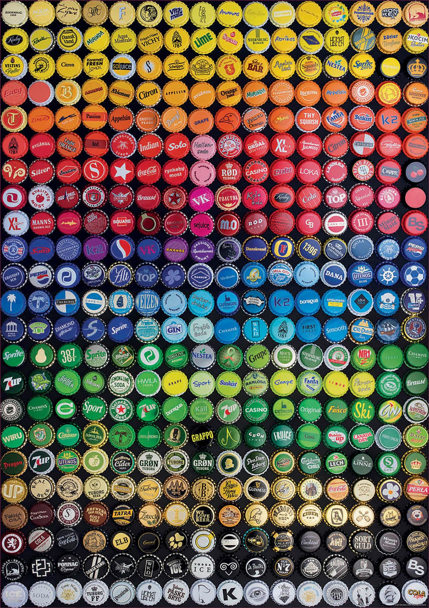 Puzzle 1000 piese - Collage Bottle Caps | Educa
