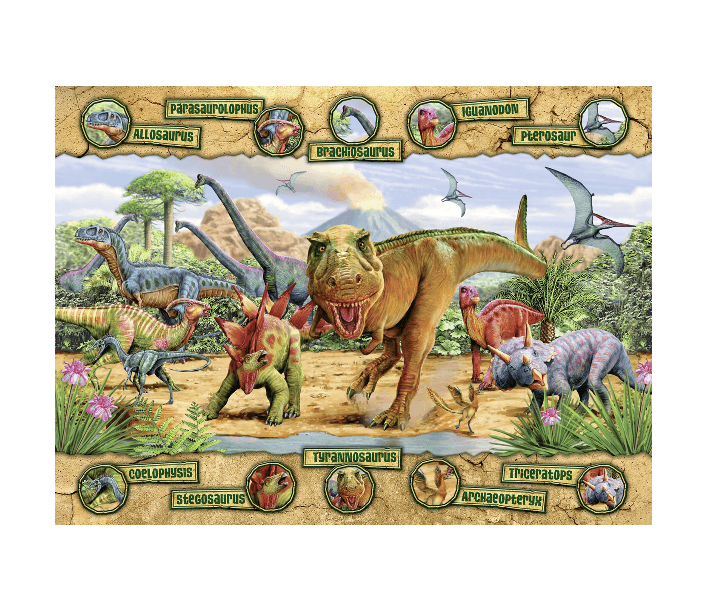 Puzzle clasic - Dinozauri - 100 piese | Ravensburger