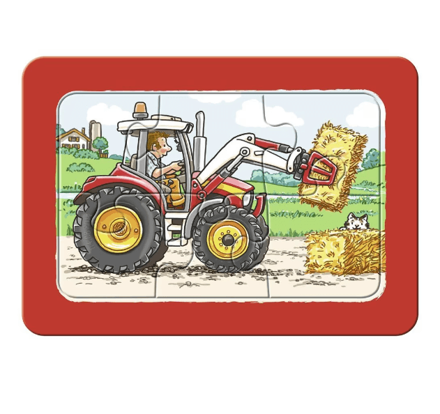 Puzzle clasic - Excavator, tractor si basculanta - 18 piese | Ravensburger