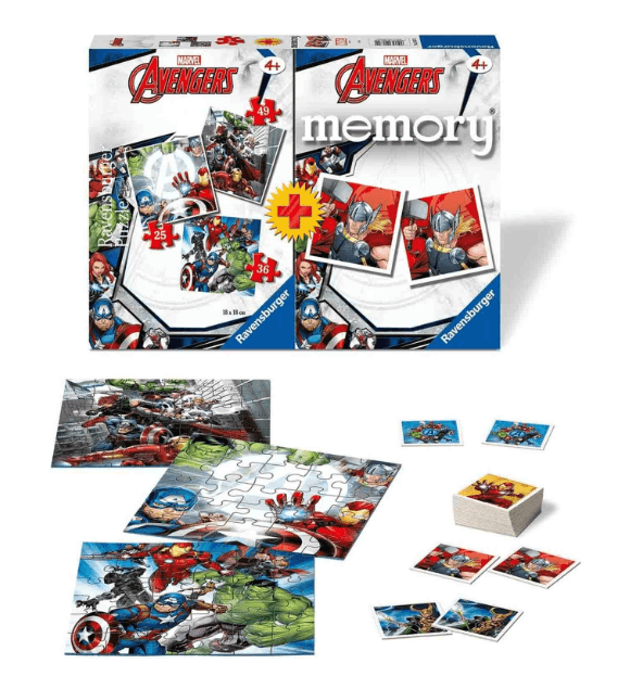 Set 3 puzzle - Joc memorie Avengers - 110 piese | Ravensburger