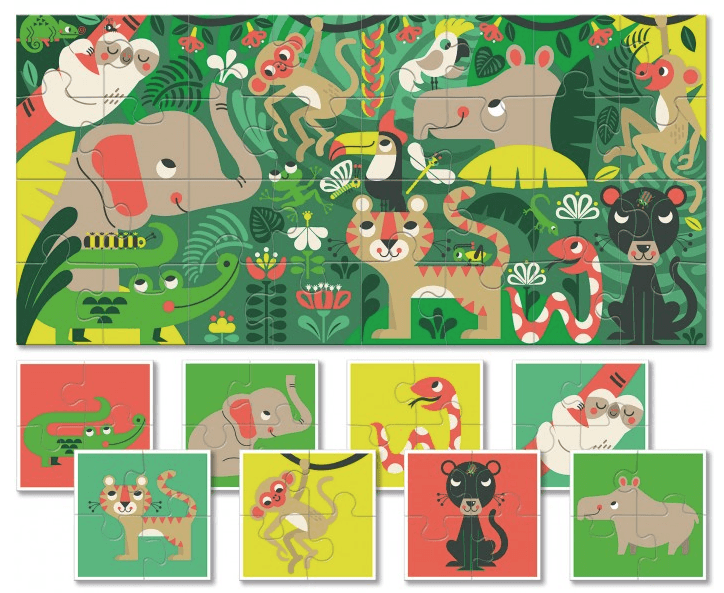Puzzle 32 piese - Dinosauri | Ludattica
