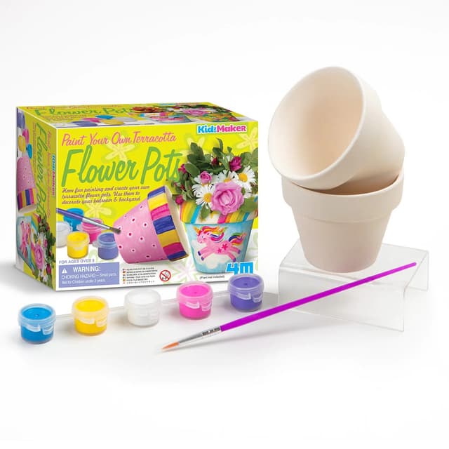 Kit creativ - Picteaza propriile ghivece de teracota | 4M
