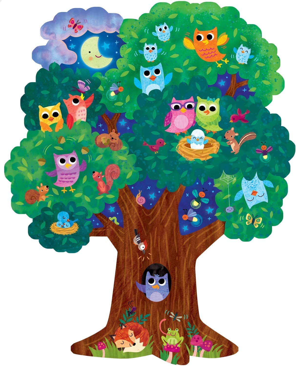 Puzzle 50 piese - Hoot Owl Hoot | MindWare