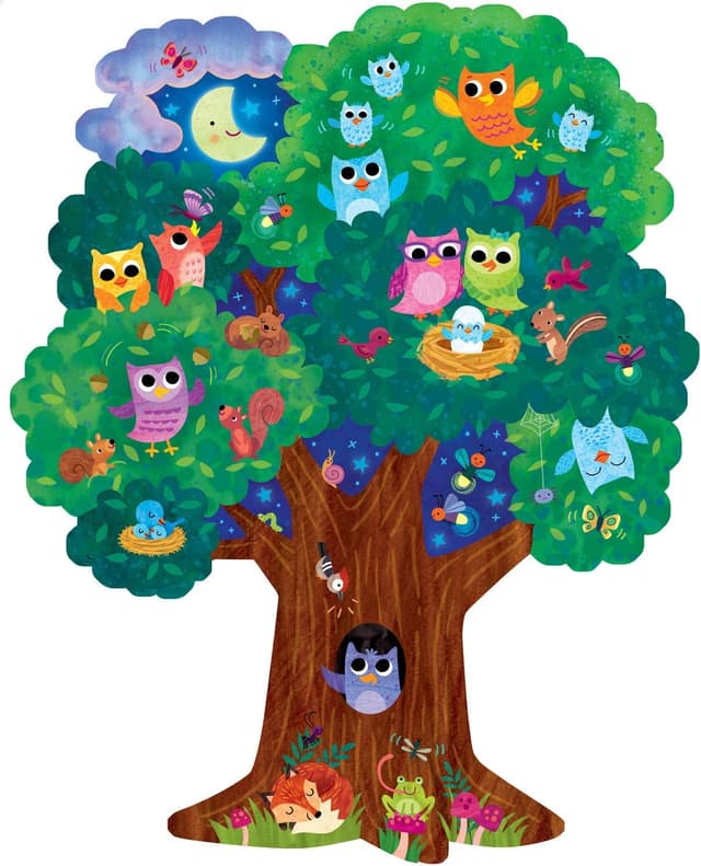 Puzzle 50 piese - Hoot Owl Hoot | MindWare