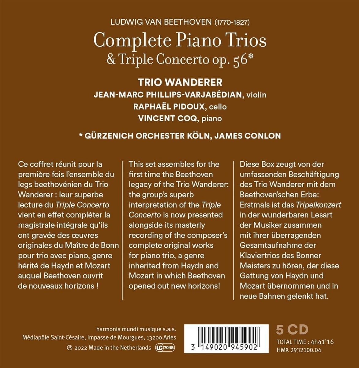 Beethoven: Complete Piano Trios | Ludwig Van  Beethoven, Trio Wanderer, James Conlon