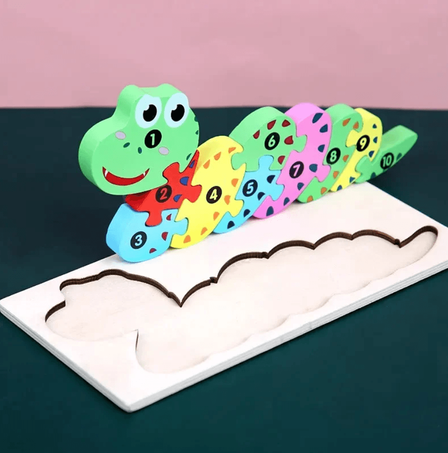 Puzzle din lemn - Sarpe - 10 piese | 838 Toys Factory