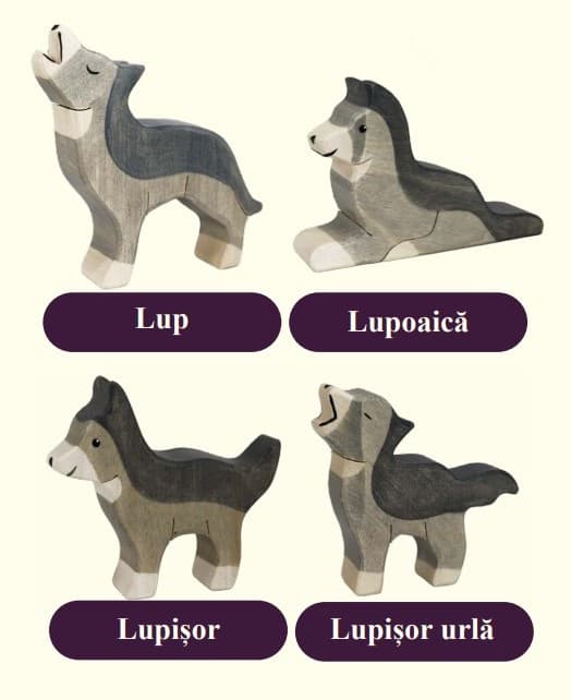 Set 4 figurine - Familie de lupi | Didy Toys