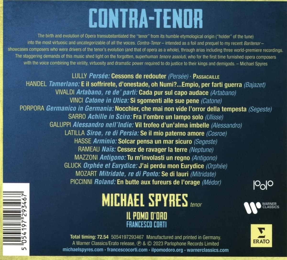 Contra-Tenor | Michael Spyres, Il Pomo d'Oro, Francesco Corti