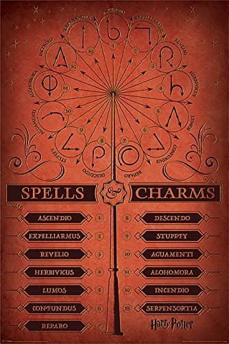 Poster Maxi -Spells and Charms - Harry Potter | Pyramid International