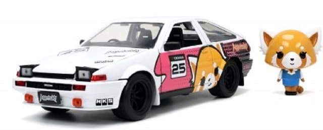 Masina metalica si figurina - Toyota Tureno 1986 si  Aggretsuko | Jada Toys