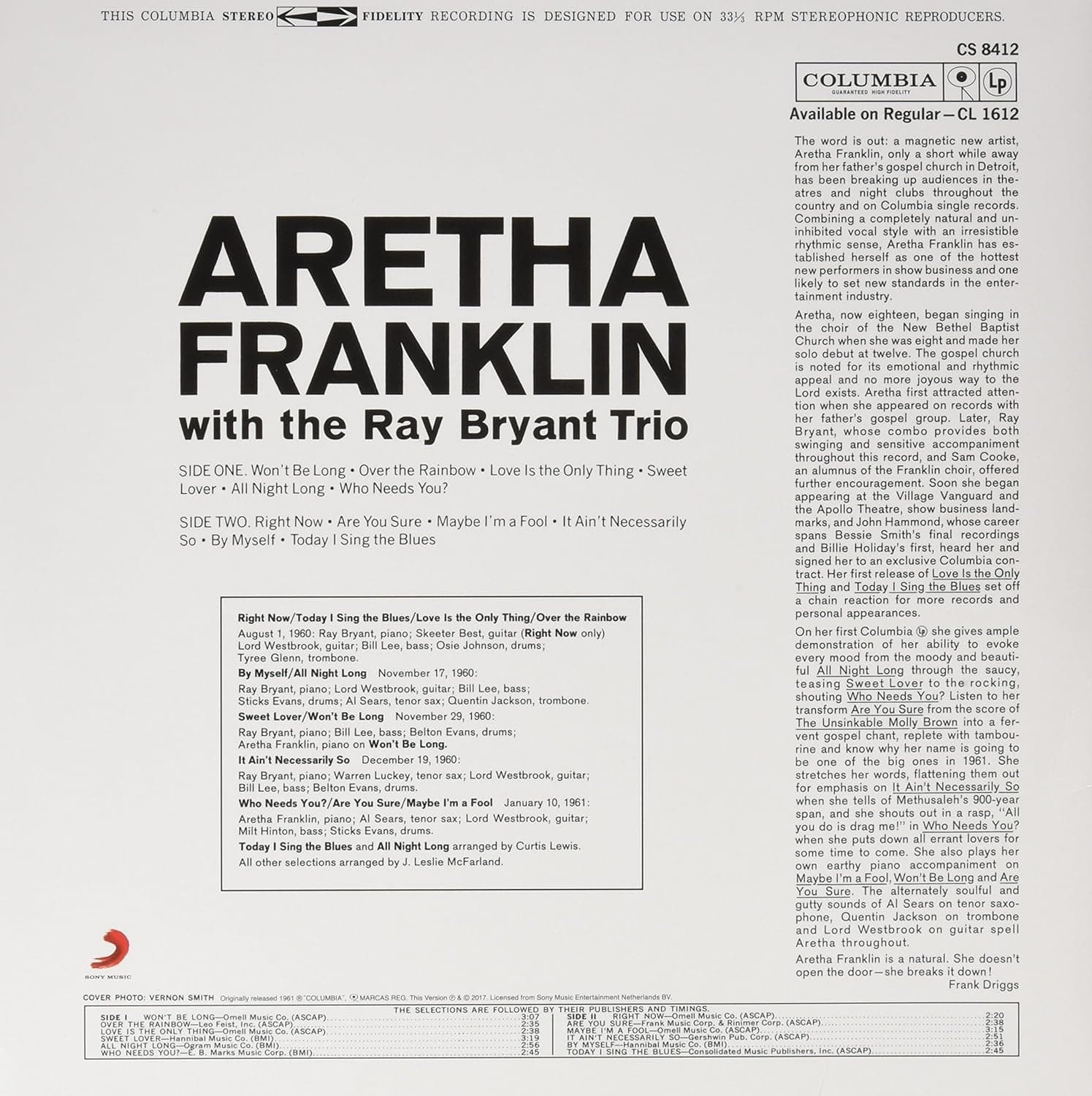 Aretha - Vinyl | Aretha Franklin, The Ray Bryant Combo