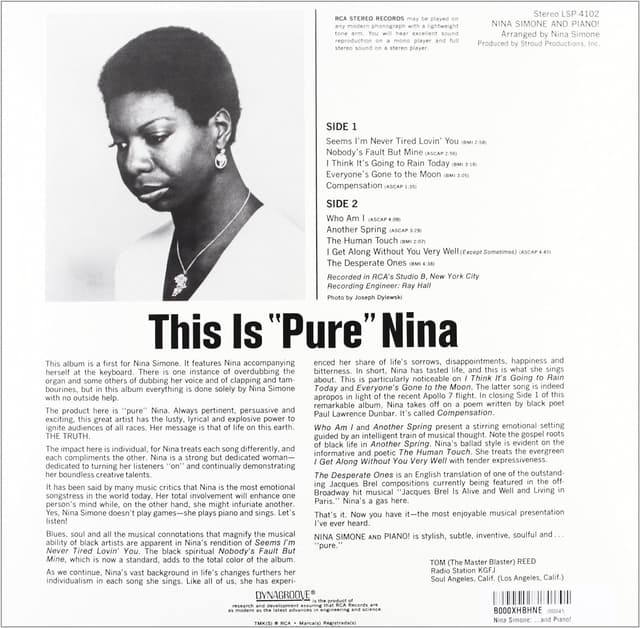Nina Simone And Piano! - Vinyl | Nina Simone