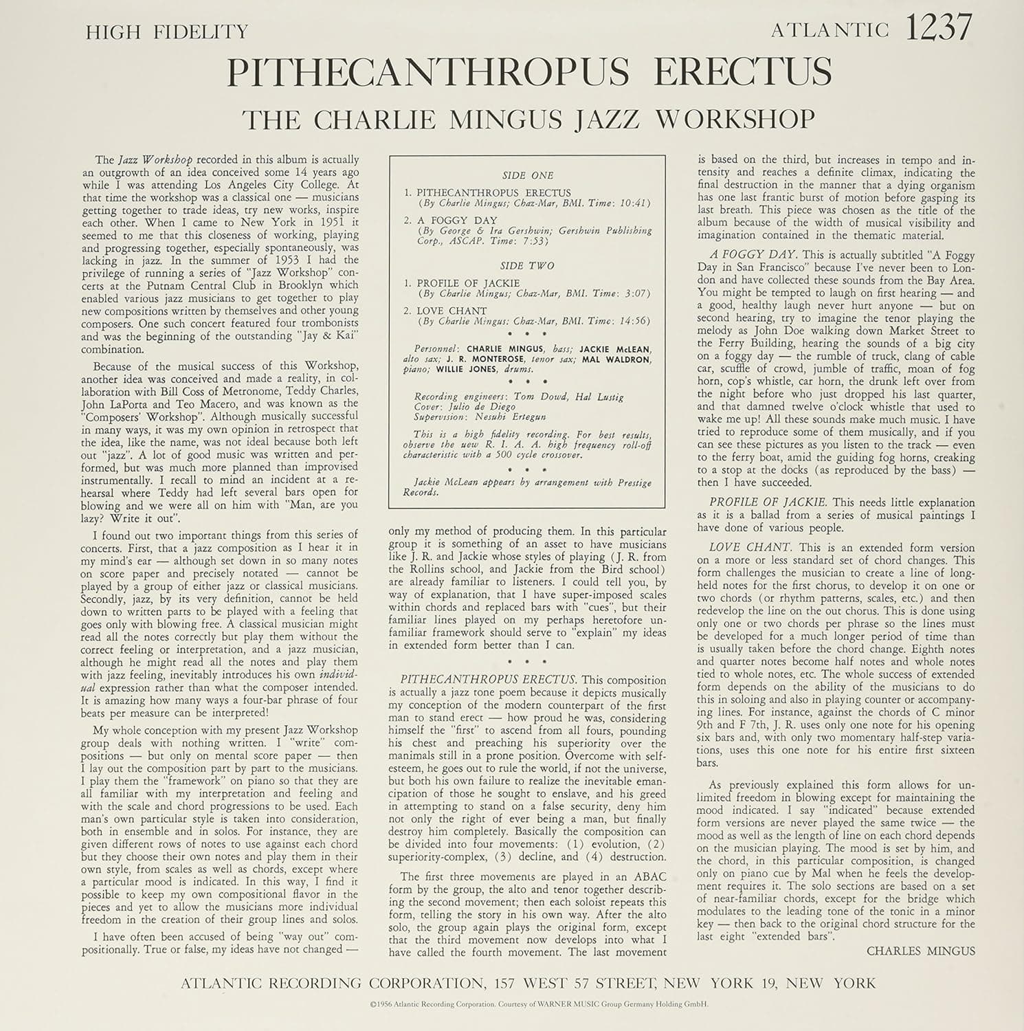 Pithecanthropus Erectus - Vinyl | Charles Mingus