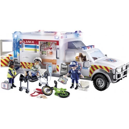 Masina - Ambulanta cu lumini si sunete | Playmobil