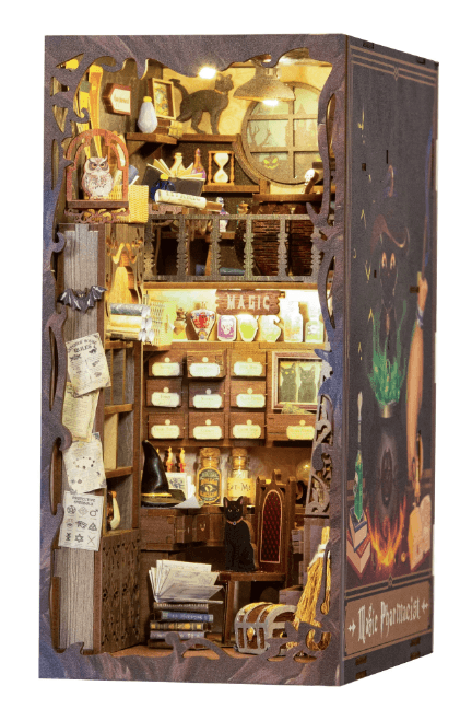 Book Nook. Puzzle 3D - Cotor de carte DIY - Magic Pharmacist | Robotime