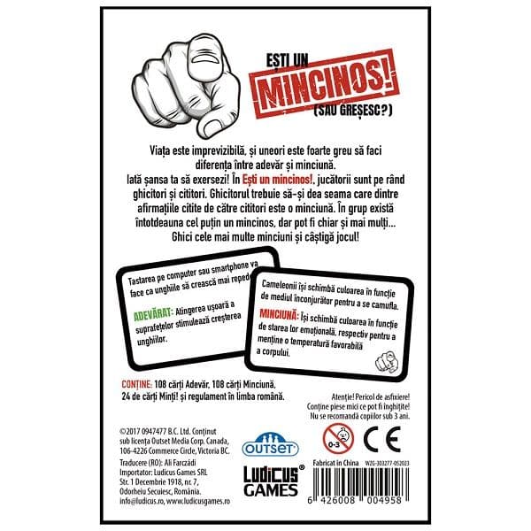 Joc - Esti un mincinos! (sau gresesc?) | Ludicus