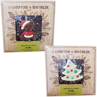 Tableta de ciocolata amaruie - Craciun | Comptoir de Mathilde