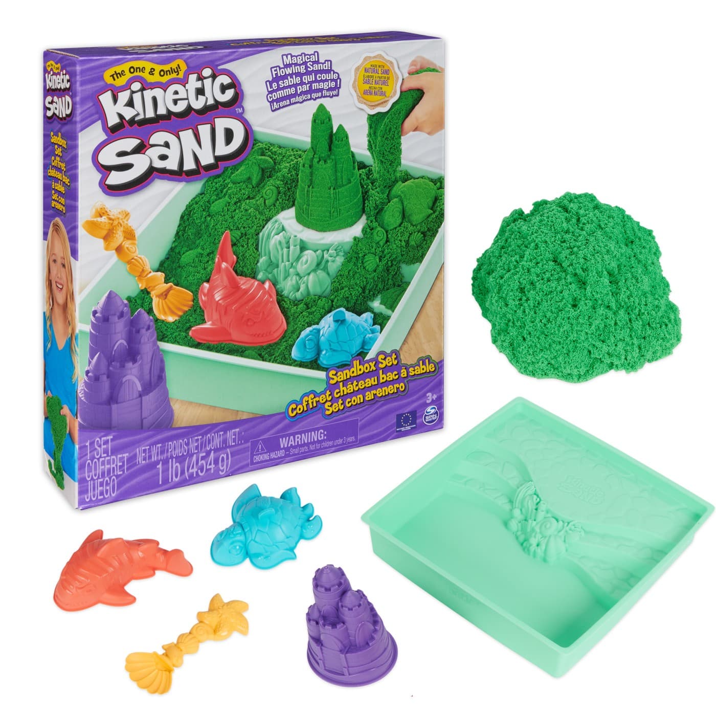 Set nisip kinetic - Verde | Spin Master