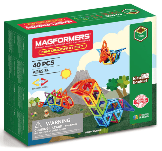 Set de constructie magnetic - Mini Dinosaur, 40 piese | Magformers